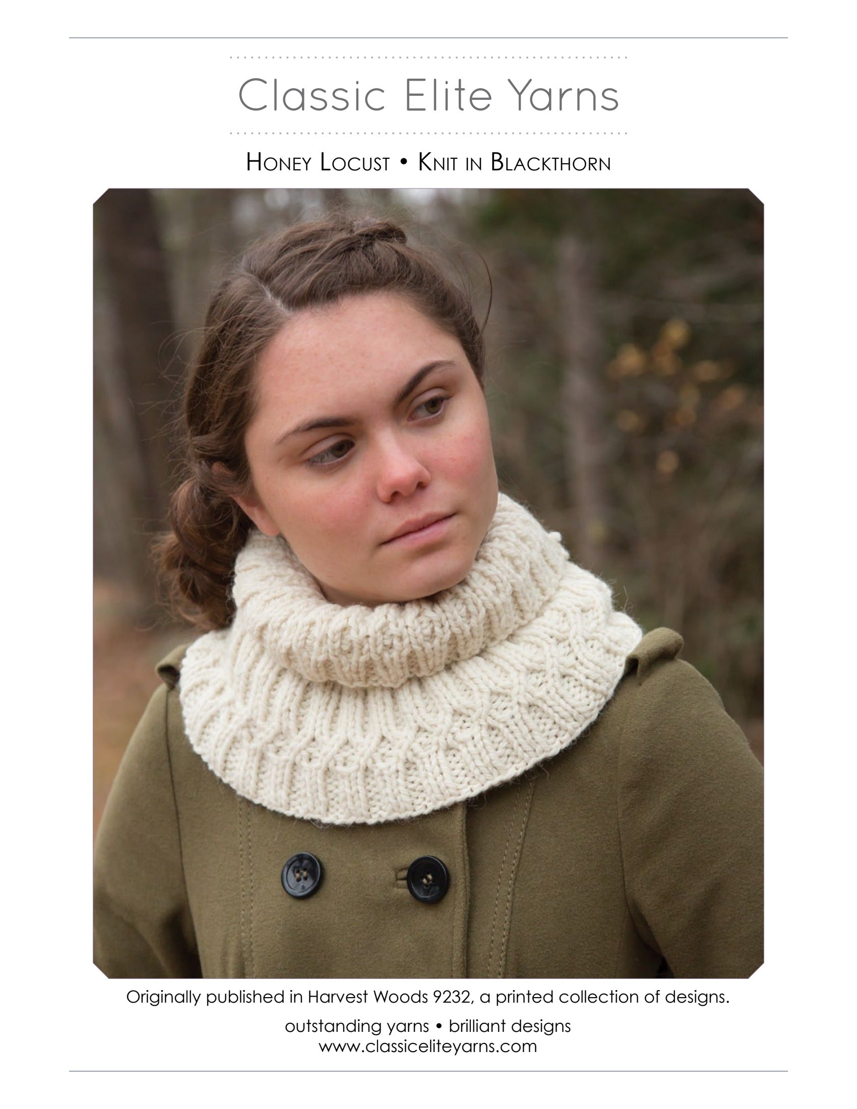 Classic Elite Yarns Honey Locust Cowl Knitting Pattern