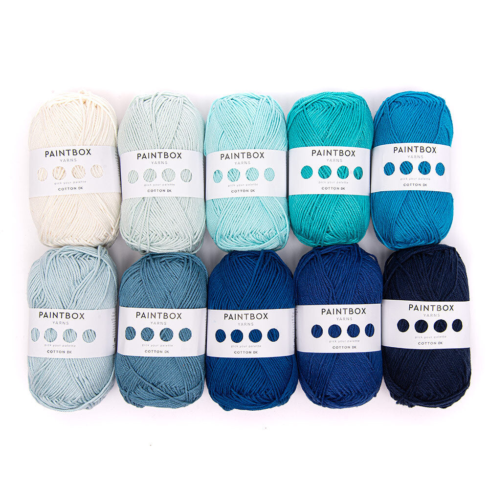 Paintbox Yarns Cotton DK 10 Ball Color Pack - Chloe's blanket Yarn - Cotton DK