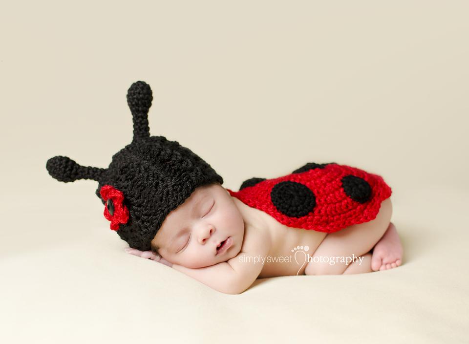 Newborn Ladybug Hat and Bottom Cover