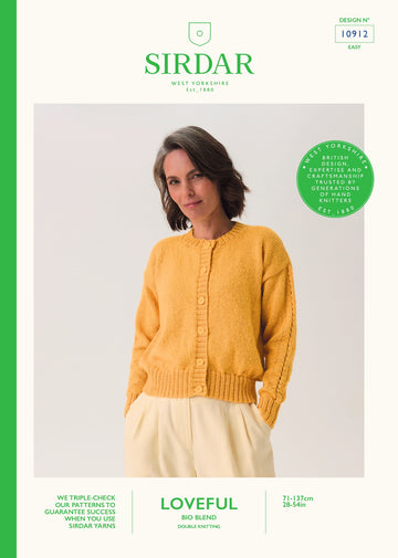 Lacewing Sleeve Cardigan in Sirdar Loveful 100% Bio Blend - 10912 PDF