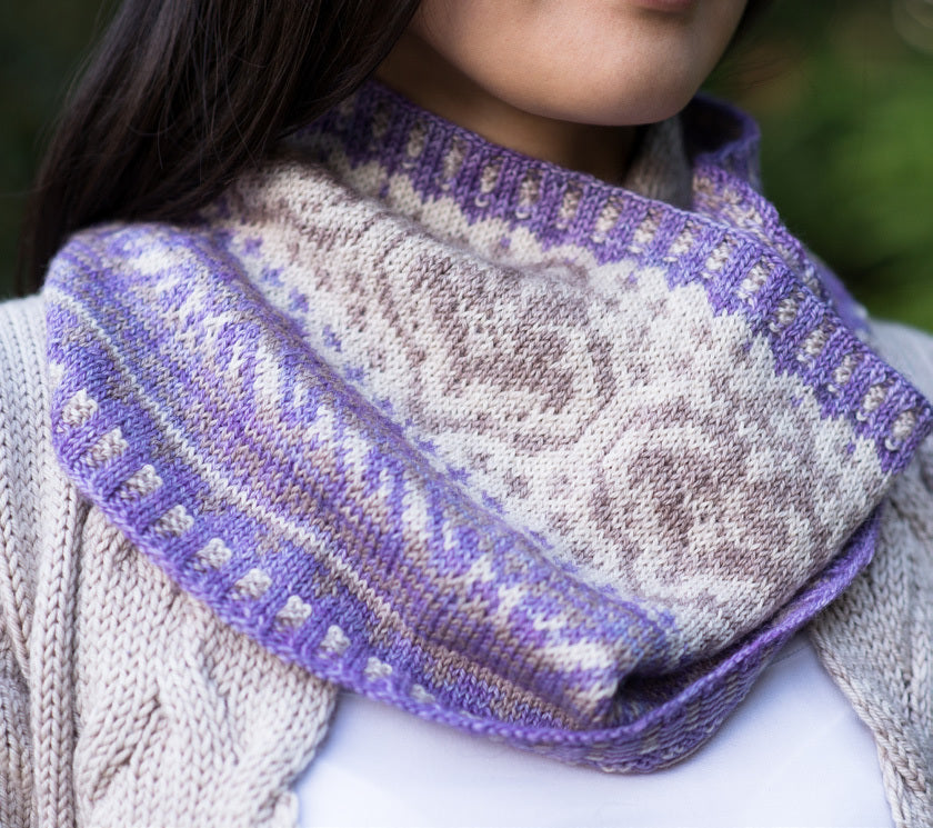 SweetGeorgia Cordatus Cowl and Mitts Knitting Pattern