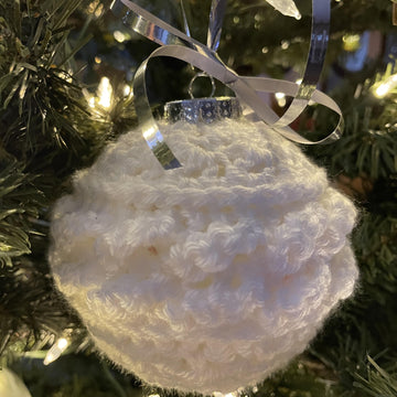 Cable Crochet Christmas Tree Ornament