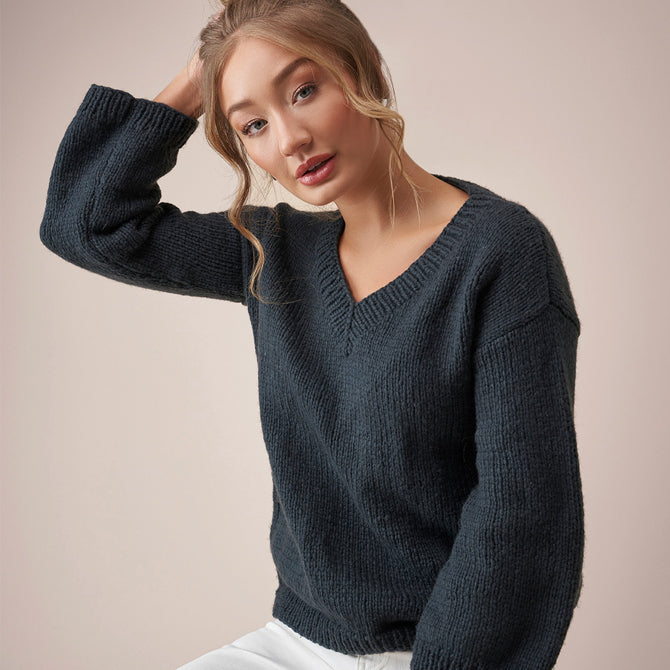 Rowan V-Neck Sweater Jumper Knitting Pattern