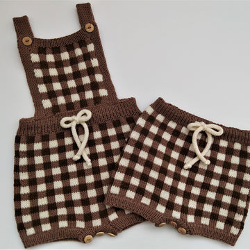 Gingham Baby Bloomers and Romper | 0-24 months