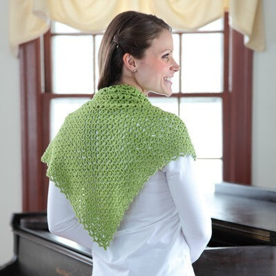 Valley Yarns Pincushion Moss Crocheted Shawl Pattern Pattern