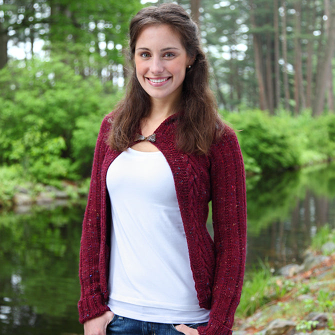 Valley Yarns Tina's Hoodie Knitting Pattern