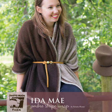 Ida Mae Ombre Stripe Wrap Knitting Pattern