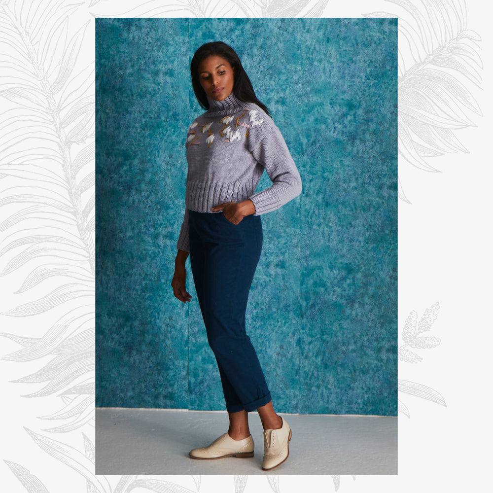 Willow & Lark Abstract Embroidery Jumper Knitting Pattern