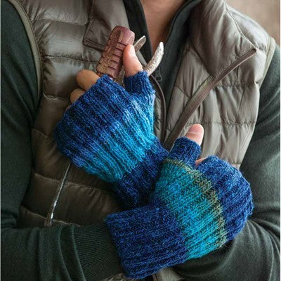 Noro Ribbed Mitts Gloves Knitting Pattern