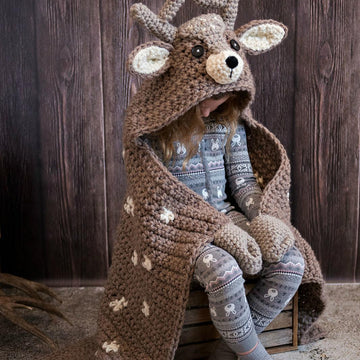 Hooded Woodland Deer Blanket