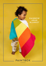 Paintbox Yarns Rainbow Aran Blanket Crochet Pattern