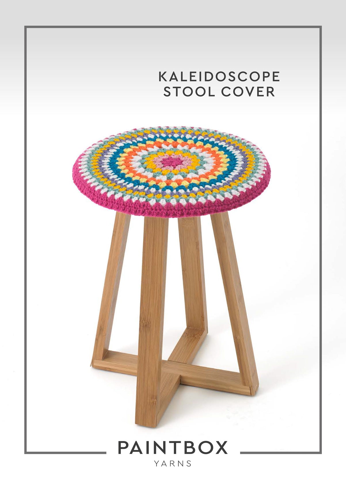 Paintbox Yarns Kaleidoscope Stool Cover Crochet Pattern