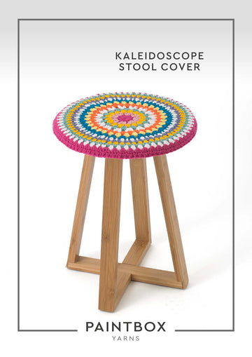Paintbox Yarns Kaleidoscope Stool Cover Crochet Pattern