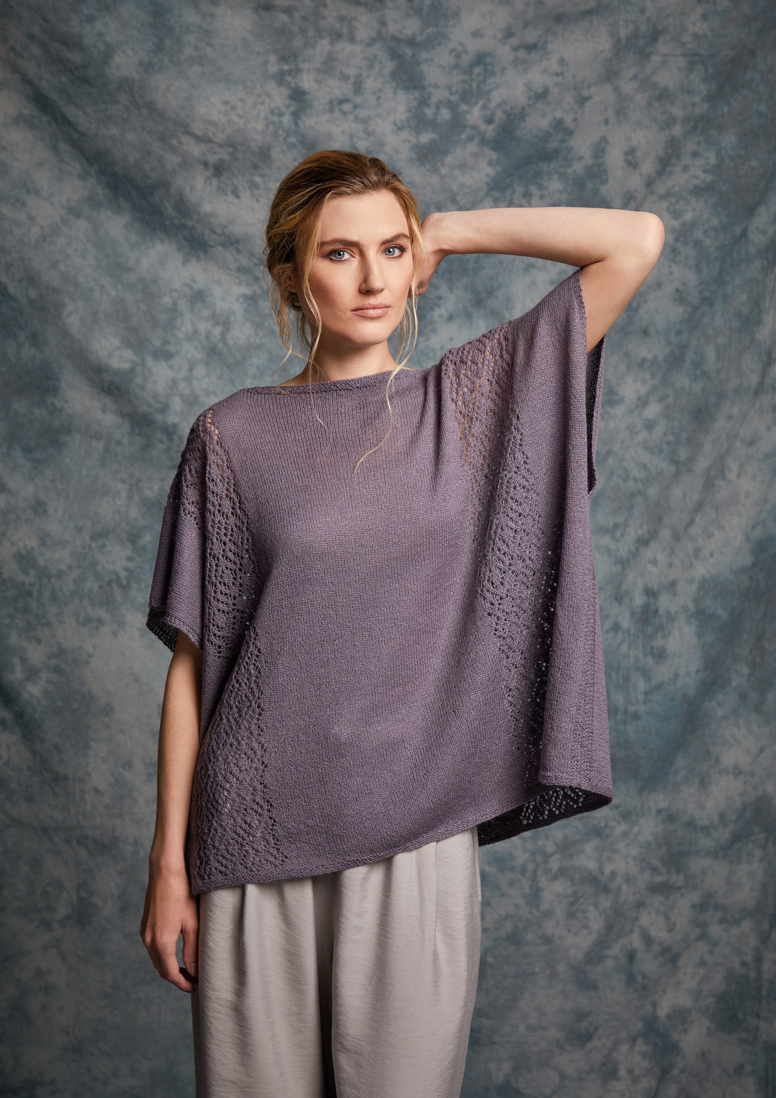 Okra Poncho Cape Knitting Pattern