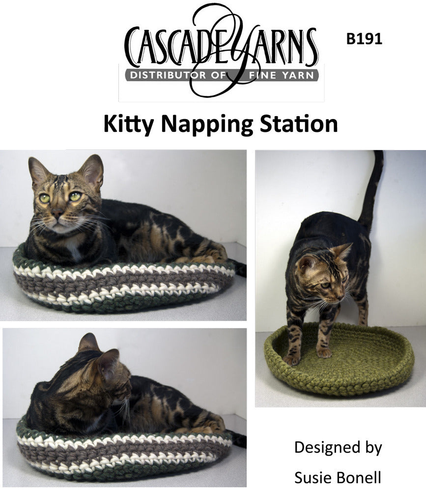 Kitty Napping Station Pet Bed Crochet Pattern