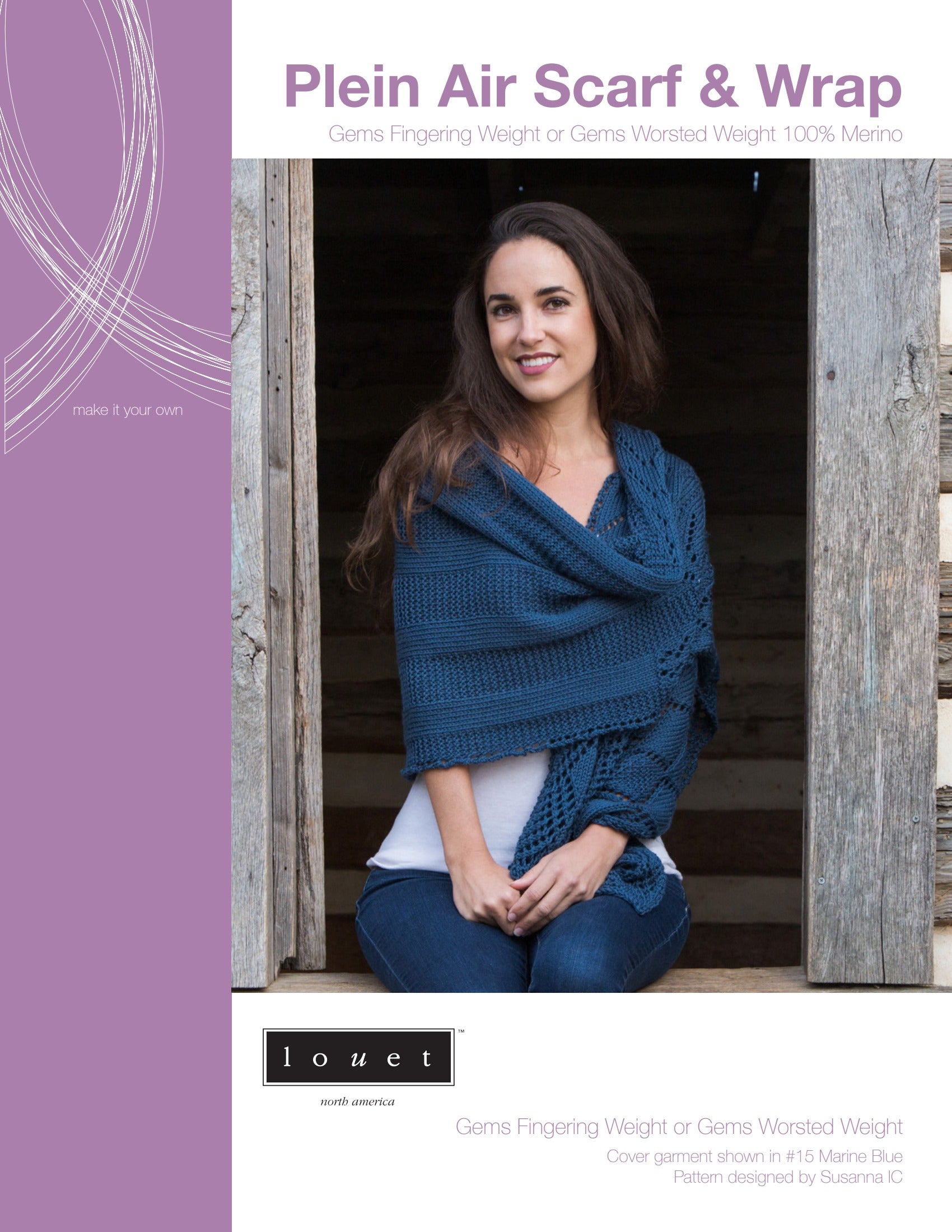 Louet Plein Air Scarf Knitting Pattern