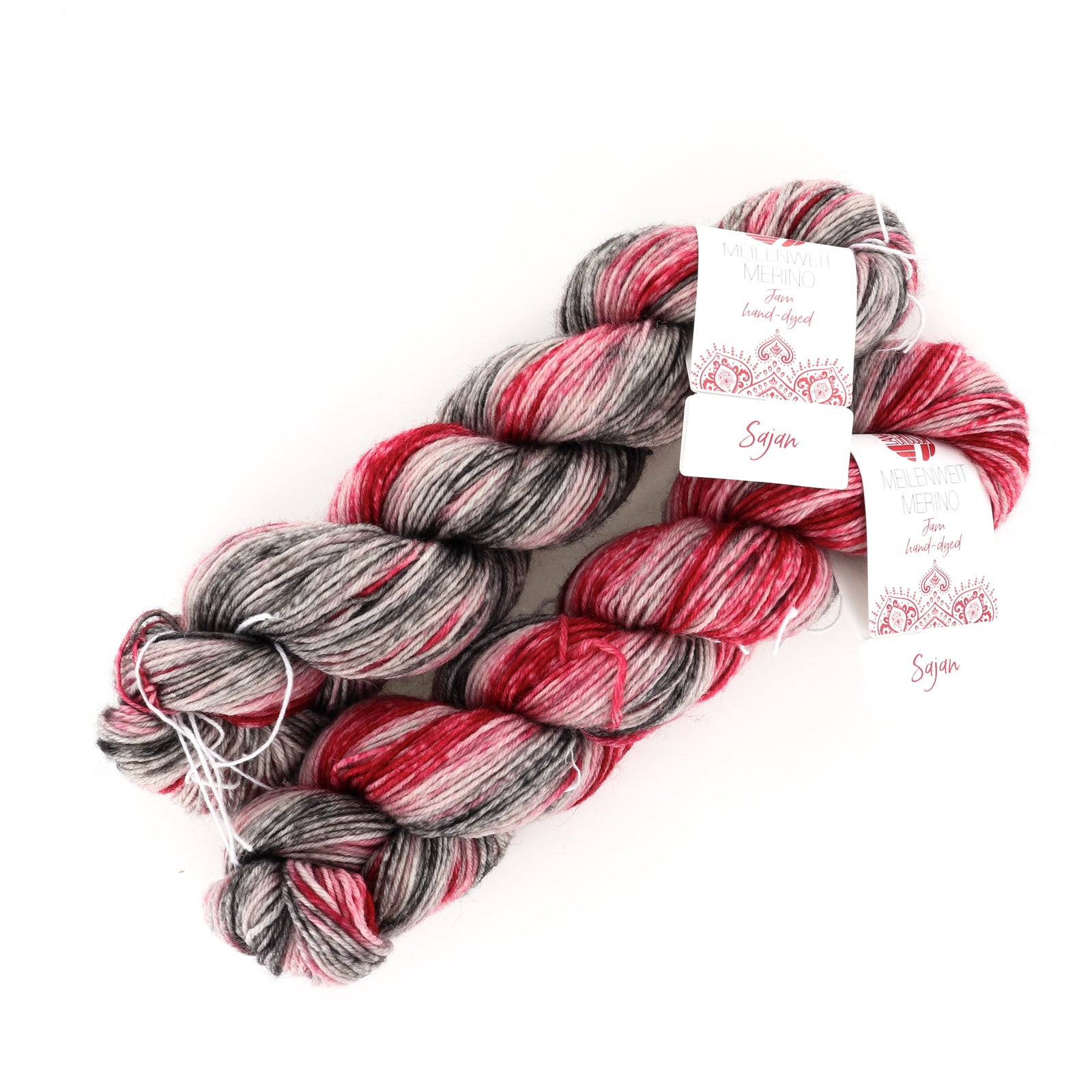 Lana Grossa Hand Dyed Meilenweit 50 Merino Jam Yarn - Merino Wool 4 Ply