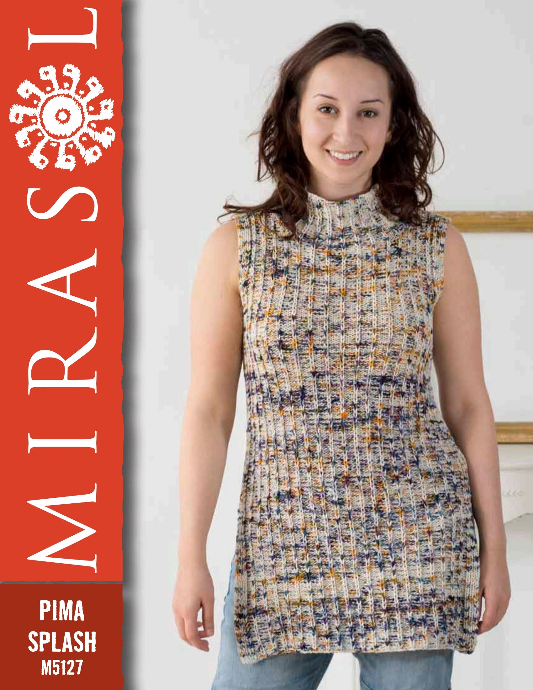 Mirasol Blue Poles Jumper Knitting Pattern