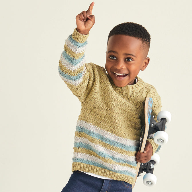 Sirdar Crew Neck Pullover Jumper Knitting Pattern