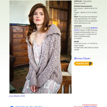 Berroco Caelum Cardigan Knitting Pattern