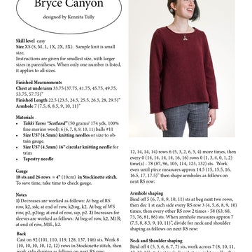 Wildflowerknits Bryce Canyon Jumper Knitting Pattern