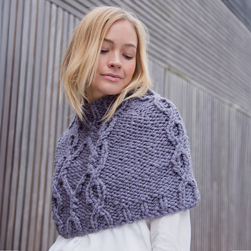 MillaMia Ebba Cable Cape Knitting Pattern