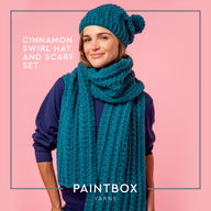 Paintbox Yarns Cinnamon Swirl Hat and Scarf Set Crochet
