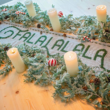 Falalalala Knit Table Runner