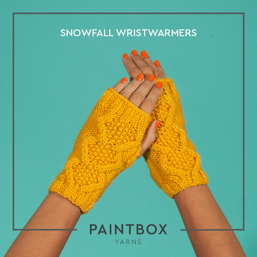 Paintbox Yarns Snowfall Wristwarmers Knitting Pattern