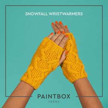 Paintbox Yarns Snowfall Wristwarmers Knitting Pattern
