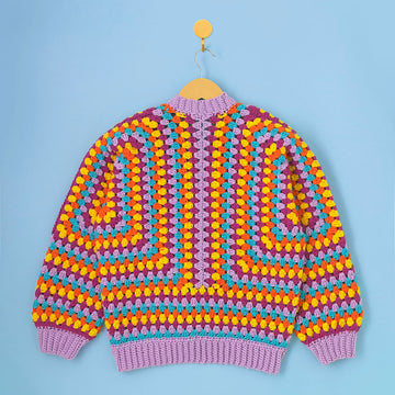 Paintbox Yarns Hey Hey Hexagon Cardigan Crochet Pattern