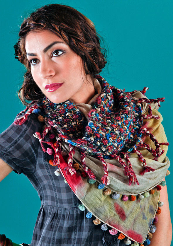 Prokop Cowl in Berroco Borealis, Blackstone Tweed Metallic & Campus Chunky (Free)