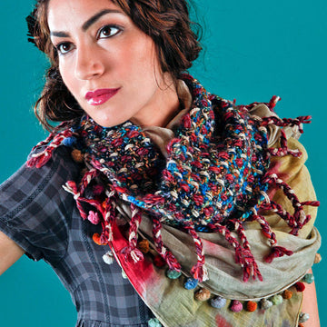 Prokop Cowl in Berroco Borealis, Blackstone Tweed Metallic & Campus Chunky (Free)