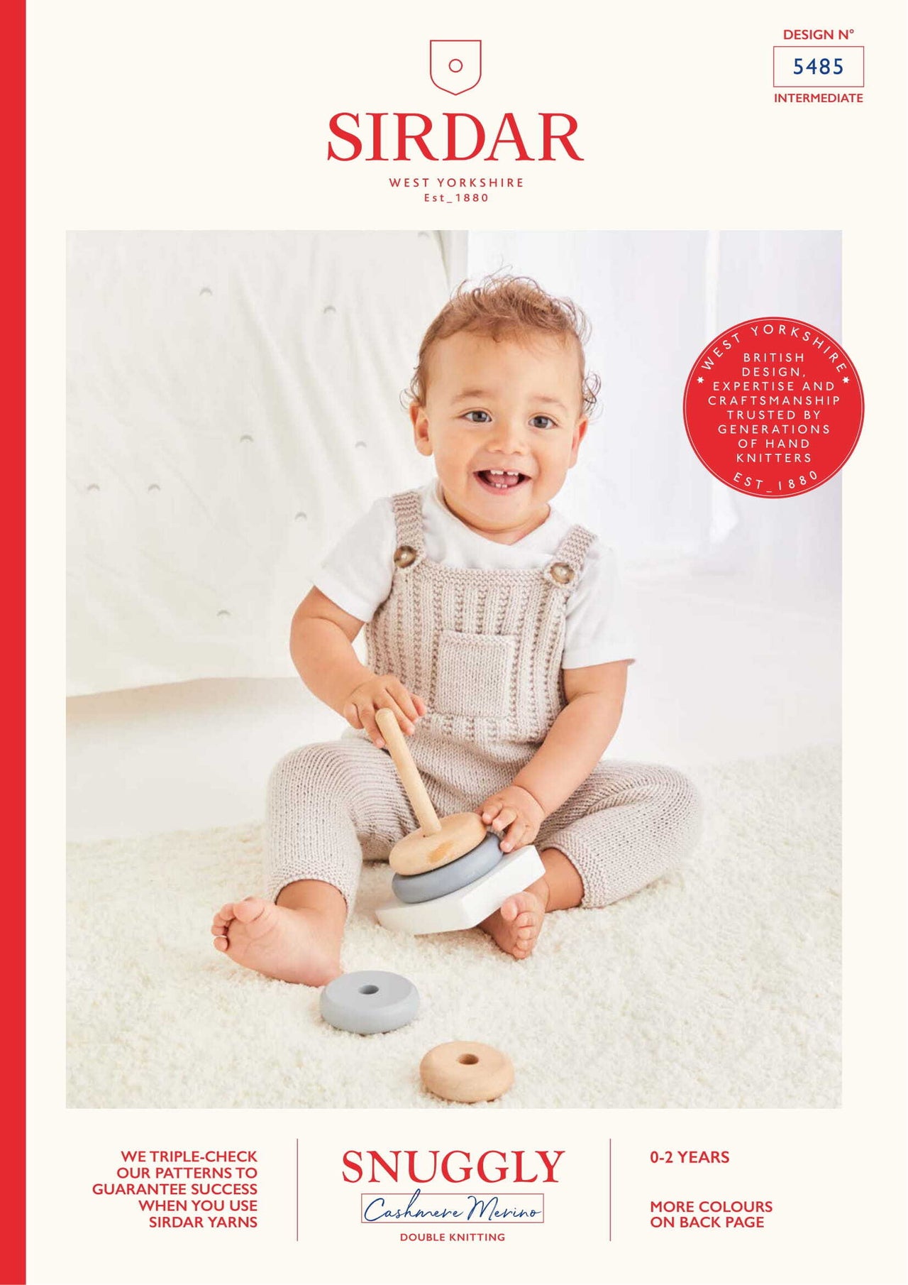 Sirdar Baby Pocket Dungarees in Snuggly Cashmere Merino (Free)