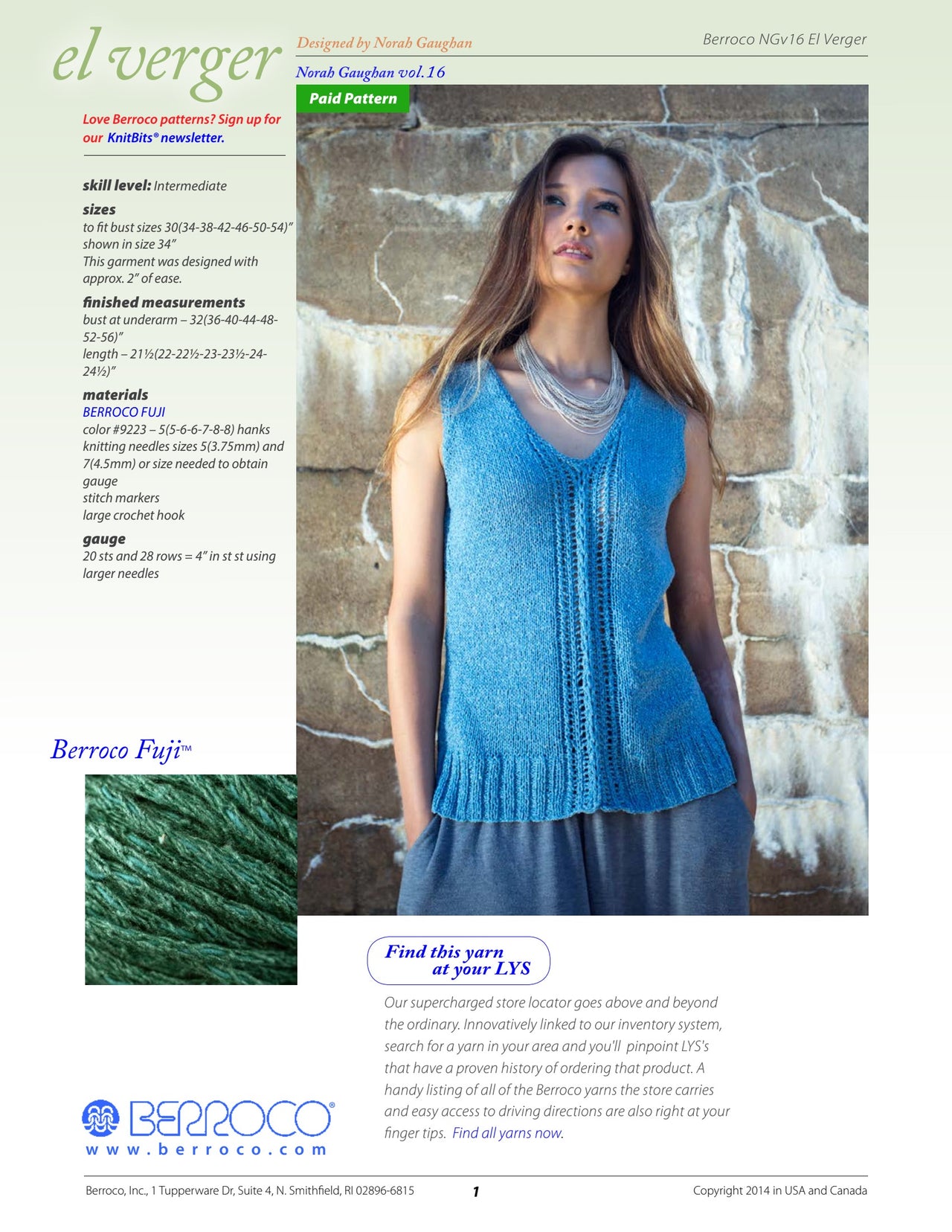 Berroco El Verger Jumper Knitting Pattern