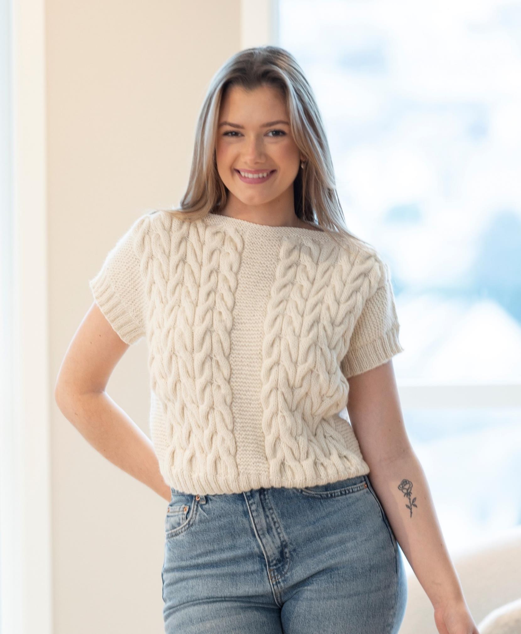 Home T-Shirt in Viking Garn in Viking Garn Alpaca Storm