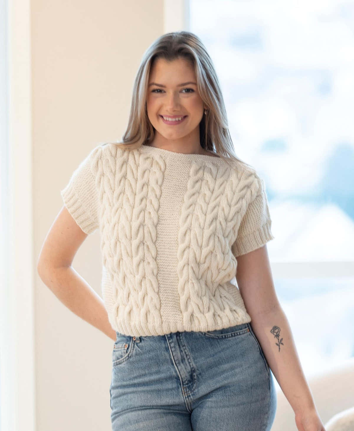 Home T-Shirt in Viking Garn in Viking Garn Alpaca Storm