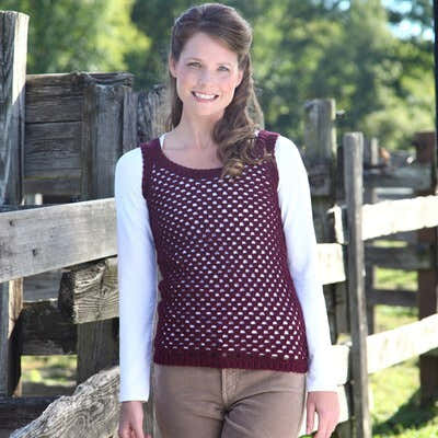Valley Yarns Linda's Vest Crochet Pattern