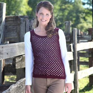 Valley Yarns Linda's Vest Crochet Pattern