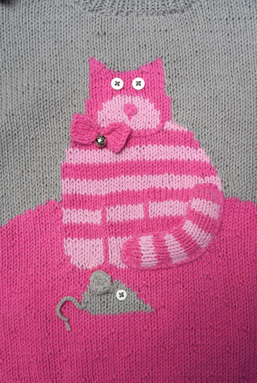 Cascade Yarns DK Cat & Mouse Sweater Jumper Knitting Pattern
