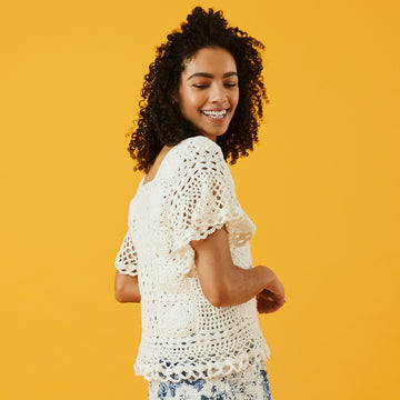 Paintbox Yarns Datura Bloom Top Crochet Pattern