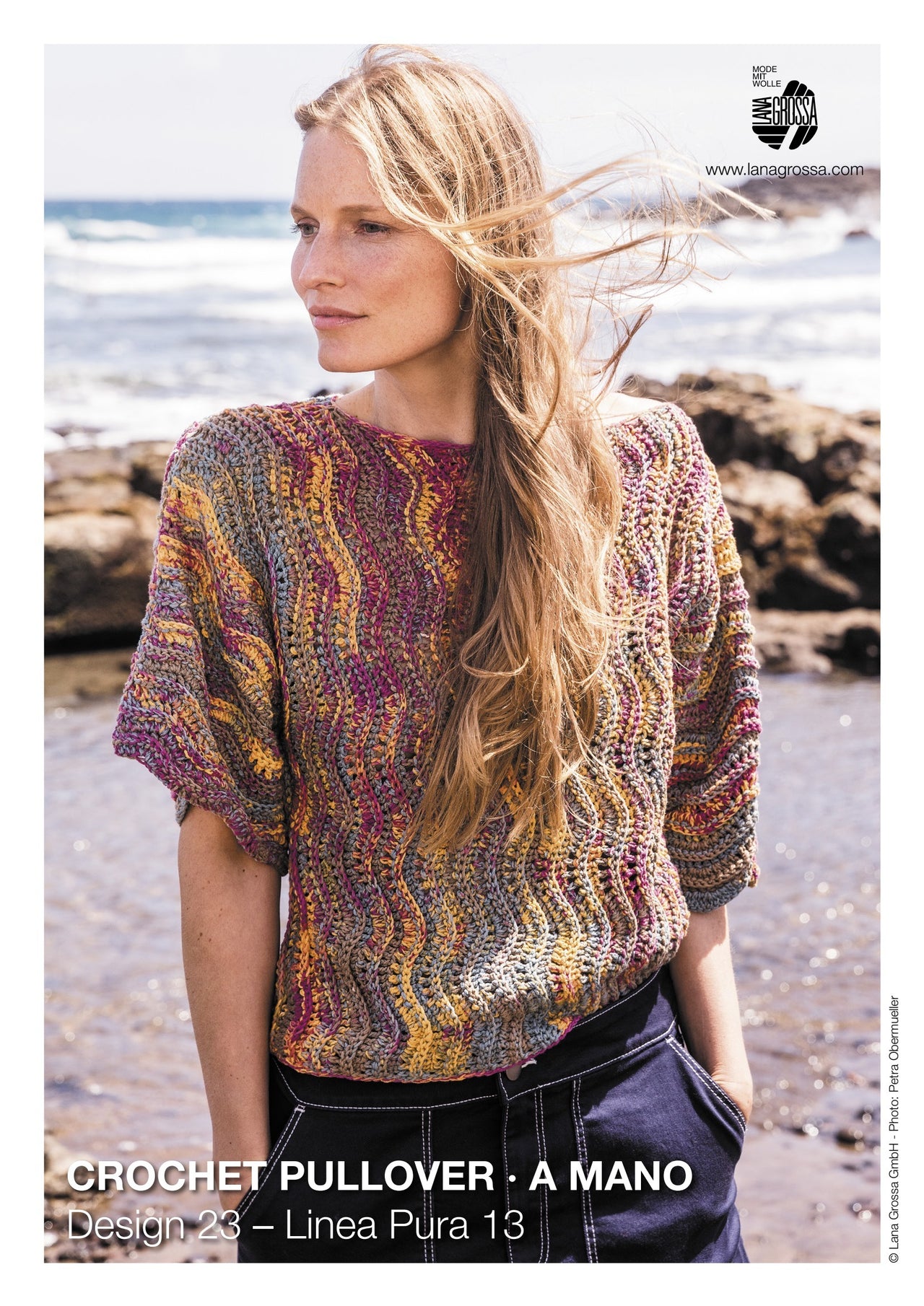 Lana Grossa 23 Crocheted Pullover in Linea Pura A Mano PDF