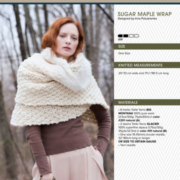 Tahki Yarns Sugar Maple Wrap Knitting Pattern