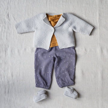 Cosmo Garter stitch Baby Jacket and bootees