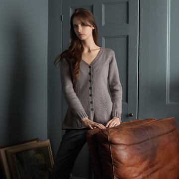 Debbie Bliss Sophia Cable Vent Jacket Knitting Pattern