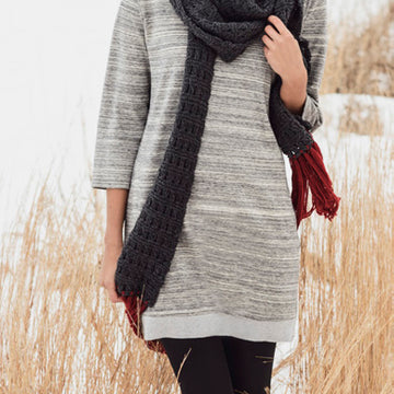 Blue Sky Fibers Silver Bay Scarf Knitting Pattern