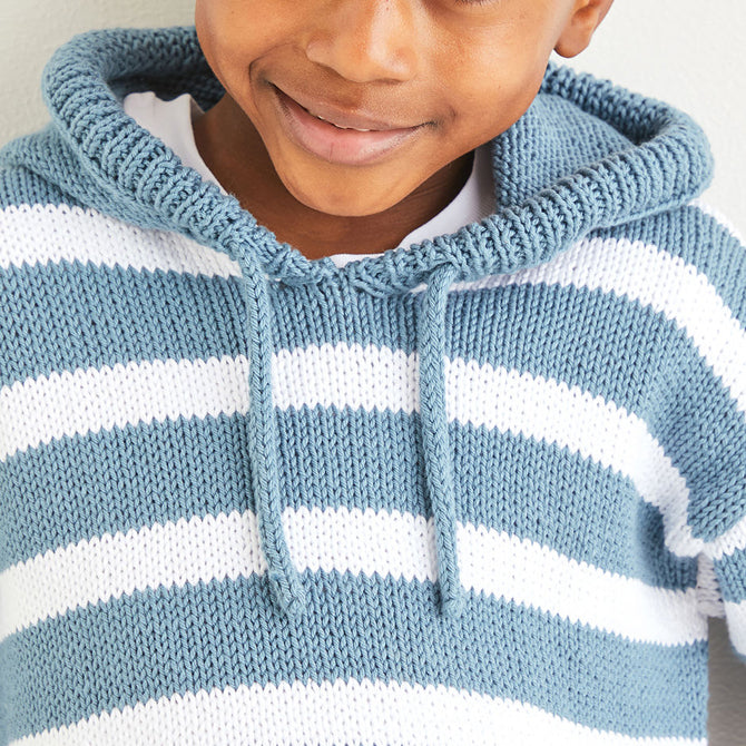 Sirdar Deck Chair Striped Hoodie Jumper Knitting Pattern