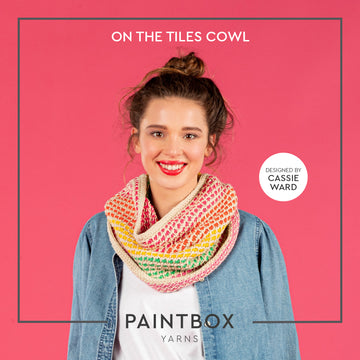 Paintbox Yarns On the Tiles Cowl Crochet Pattern