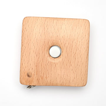 KnitPro Retractable Tape Measure Beech Wood - Square