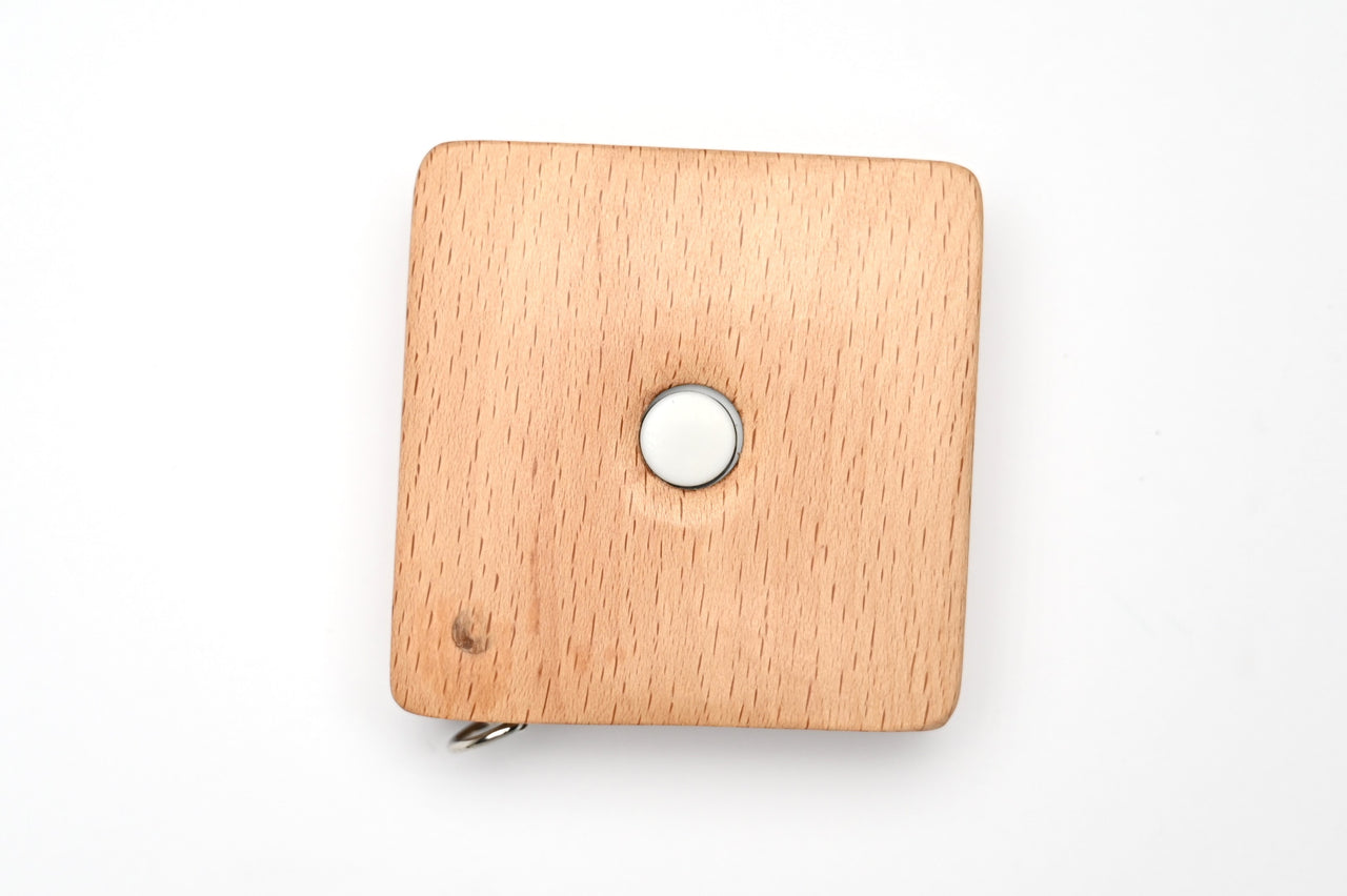 KnitPro Retractable Tape Measure Beech Wood - Square